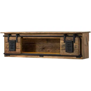 MASSIVMOEBEL24.DE Wandregal 130 x 25 x 35 cm Beige