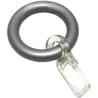 Gardinia Gardinenringe für Vitrage- und Caféhausstangen Silber-Matt 10-er Pack