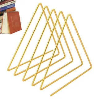 Jomewory Zeitungsständer, Magazinständer, Metall Buchstütze, Dreieck Desktop Bücherregal, Zeitschriften & Zeitungshalter, Schallplattenständer Modern, Zeitungshalter für Bücher, Karten und CDs