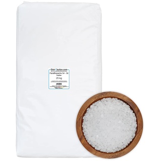 generisch 25kg Paraffinwachs, Kerzenwachs 54-56° Schmelzpunkt in Pastillen, für das Gießen und Verzieren von Kerzen - Made in Germany