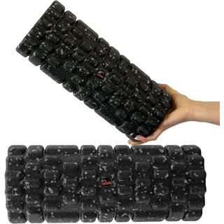 Faszienrolle mit Noppen 33x14 cm EPP – Massage Roller hart für Rücken, Beine & T