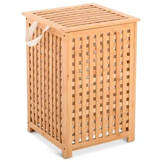 Raburg Wäschekorb Wäschesammler, Bambus, Liva (70 L), Wäschesack mit Griffen, für Bad oder Schlafzimmer beige 70 l | 40 cm x 59 cm x 40 cm