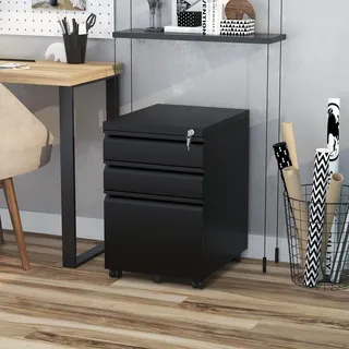 Vinsetto Rollcontainer 39 x 48 x 60 cm schwarz