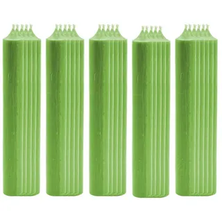 TSB Werk Spitzkerze 25x Stabkerze Tischkerze Wachskerze Durchgefärbt, Tropffrei, Kerze, 180 x 22mm, Set grün