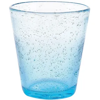 Villa d'Este Home Tivoli 6er Set Wasserbecher hellblau 330 ml aus mundgeblasenem Glas Cancun Satin