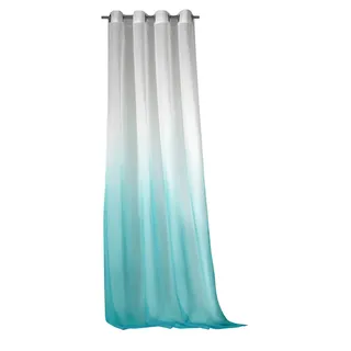 Vorhang WECKBRODT "Maischa" Gr. 1, blau (türkis), B:140cm H:245cm, Voile, Polyester, Gardinen, Voile, transparent mit Farbverlauf, Gardine, Store