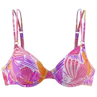 SUNSEEKER Bügel-Bikini-Top Damen Lila/Orange 36 Cup E