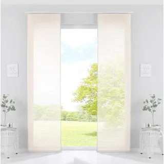 Gardinenbox Nizza Paneelwagen 60 x 245 cm creme 2 St.
