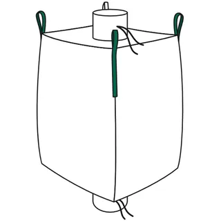 Big Bag  90x90x115cm mit Einlauf und Auslauf SWL 1.250 kg