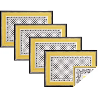Villeroy and Boch Audun Tischsets, wendbar, Gemustert, Baumwolle, 35,6 x 50,8 cm, 4 Stück