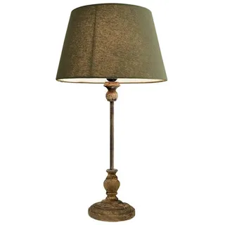 Mirabeau Tischleuchte Tischlampe Karlora grün/antikbraun braun|grün