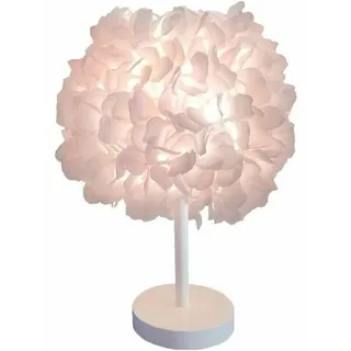 Lablanc – Nachttischlampe Aus Rosa Seide – Eleganter, Orchideenförmiger Lampenschirm – Höhe 33 Cm – Warmes E27-leuchtmittel Inklusive – Modernes Design