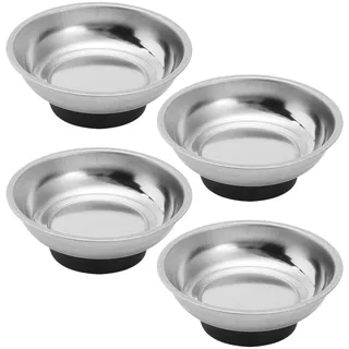 Zuuyye Magnetschalen Set 4 Stücke - Magnetische Ablage, Werkstatteinrichtung, Magnetmatte & Regal - Ø 7.8cm, Hochleistungsmagnet für Werkzeug, Schrauben, Nägel