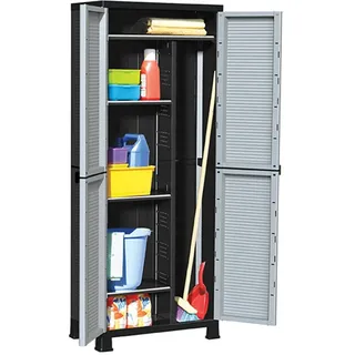 vidaXL Kunststoffschrank 68 x 39 x 171,5 cm Grau