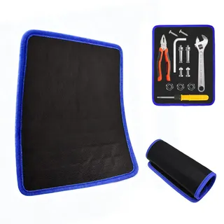 Magnetmatte Werkzeug aus PVC, Starker Magnetische Werkzeugmatte, Magnet Matte für Schrauben Muttern Bolzen Scheiben, Magnetic Tool Pad für Werkstätten Garagen Autoreparatur, 32,5x24,5cm (Blau)
