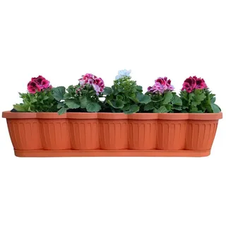 Buri Balkonkasten 80 x 20 x 16,5 cm Rot