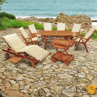 indoba® Gartenmöbel Set 16-teilig ''Sun Flair'' Auflagen Premium - beige