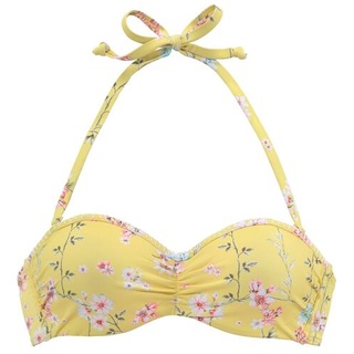 SUNSEEKER Bügel-Bandeau-Bikini-Top Damen gelb-bedruckt Gr.34 Cup C