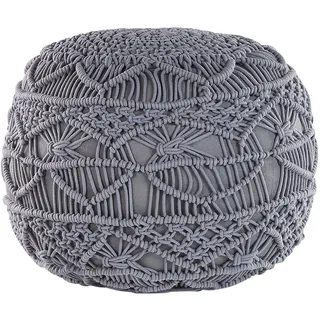 Beliani Pouf KAYSERI Baumwolle 40 x 40 x 40 cm Grau