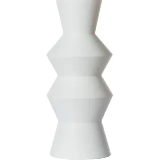 3D Vase Dekovase Asta 30cm Nachhaltige Deko Vase Pampasgras Trockenblumen, Bodenvase weiß