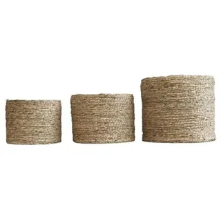 Chic Antique 3er Set Korb geflochten mit Kunststoffbeschichtung Innen in natur | Gr.: onesize