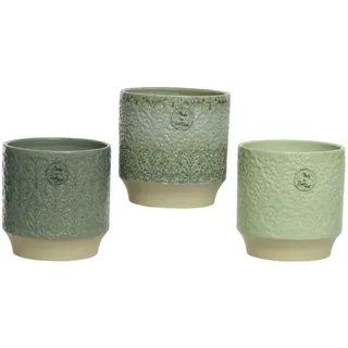 Decoris Blumentopf 12 x 13 cm Grün