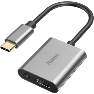Hama USB-C auf 3,5 mm Adapter Grau