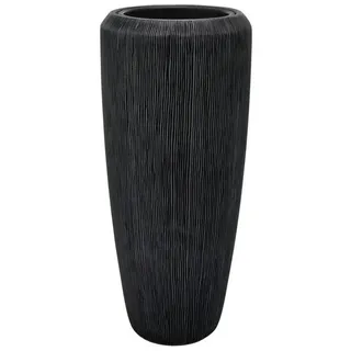 Flingora Bodenvase Esmee, mit Einsatz - Fiberglas - Indoor & Outdoor - Anthrazit - Höhe 75 cm schwarz Ø 34 cm x 75 cm