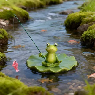 Pemarcy Teichdeko Frösche Figuren, Miniteich Schwimmende Frosch, Teich Deko Garten Statue, Gartenteich Resin Gartenfiguren für Draußen, Gartendeko Frosch Teichfiguren Frühlingsdeko Sommer Balkon (A)