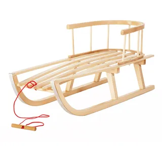GreenBlue Holzschlitten mit Rückenlehne (40110)
