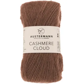 austermann Cashmere Cloud - Kaschmir Wollmischung zum Stricken - Lauflänge 180m je 25g Knäuel Farbe 09 - Zimt