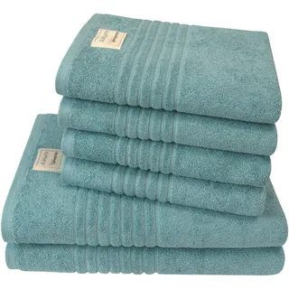 Handtuch Set DYCKHOFF Handtücher (Packung) Gr. (6 St.), blau (ozean) Handtuch-Sets