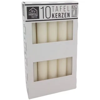 New Home Tafelkerzen 10er-Set Champagner Stabkerzen Leuchterkerzen Tischdeko Kerzen