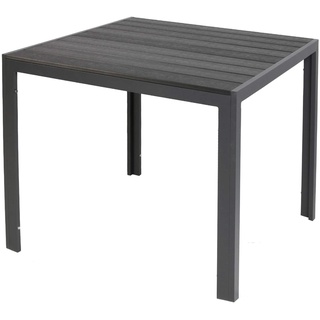 Gartentisch Comfort 80 x 80 cm mit Nonwood Platte Gestell Aluminium