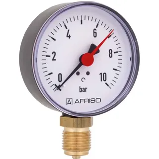 Afriso Manometer 0-6 bar, Gehaeuse 80mm Durchmesser, 1/2" unten 0-2.5/4