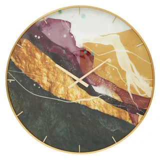 Natur24 Wanduhr Wanduhr Mity 5 x 80 x 5 cm MDF Metall Glas Mehrfarbig