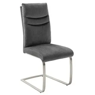 MCA Furniture Gibara Schwingstuhl Polyester grau 2er Set