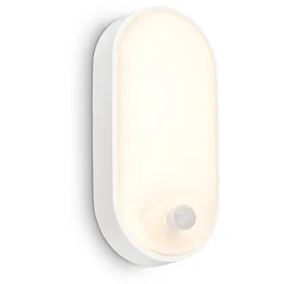 Briloner LED Wandlampe Aussen Kunststoff 22x10,5x6 cm inkl. Bewegungsmelder weiß