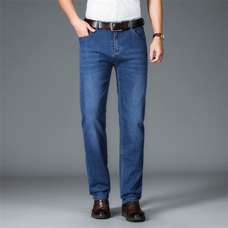 Regular Fit Herren Jeans Business Casual Stretch Straight Slim Denim Soft Pants Classic Style Arbeitskleidung Oversize Herren