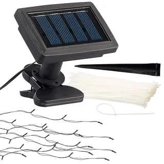 Luminea Solar-LED-Sonnenschirm-Lichterkette 8 Stränge 72 LEDs IP44