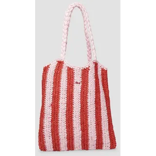 s.Oliver Gestreifte Raffia-Tasche Shopper Pink