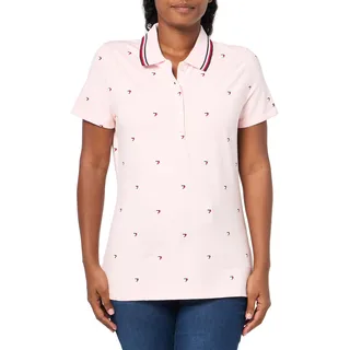 Tommy Hilfiger Damen-Poloshirt, Balerina Pink Multi, X-Klein - XS