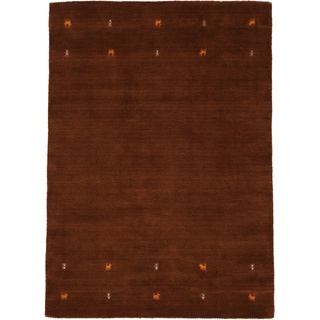 Wollteppich CARPETFINE "Gabbeh Uni" Teppiche Gr. B/L: 300 cm x 400 cm, 15 mm, 1 St., braun Orientalische Muster