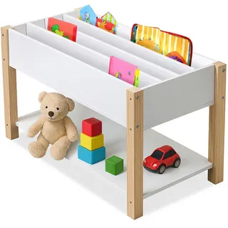 Relaxdays Kinderregal Relaxdays 44 x 80 x 40 cm Kiefer massiv weiß