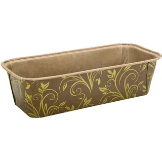 Städter 903722 Einweg Kastenform Maxi, 6-er Set, Pappe, braun / gold, 23 x 11 x 8 cm