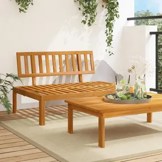 vidaXL Garten-Mittelsofa Loungesofa braun