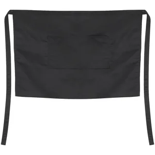 OUNONA Kellnerschürze Kurz Unisex Taillenschürze Mit Doppeltaschen Küchenschürze Für Kochen Café Restaurant Bar Und Werkstatt Schwarz - M