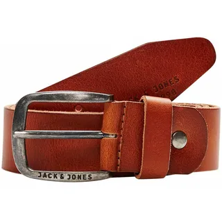 JACK & JONES Gürtel Herren JACPAUL Leder Braun 105