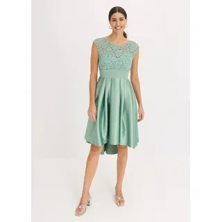 bonprix Vokuhila-Kleid Spitzenkleider Grün 38