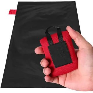 WeddHuis Mini Picknickdecke Ultraleicht Ultradünne Tragbare Stranddecke Outdoor Decke für Strand Picknick Camping Wandern (70 x 110 cm) (Schwarz)